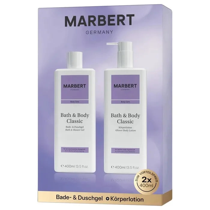 MARBERT BAD & KÖRPER KLASSISCHES GESCHENKSET DUSCHGEL 400 ML + KÖRPERLOTION 400 ML