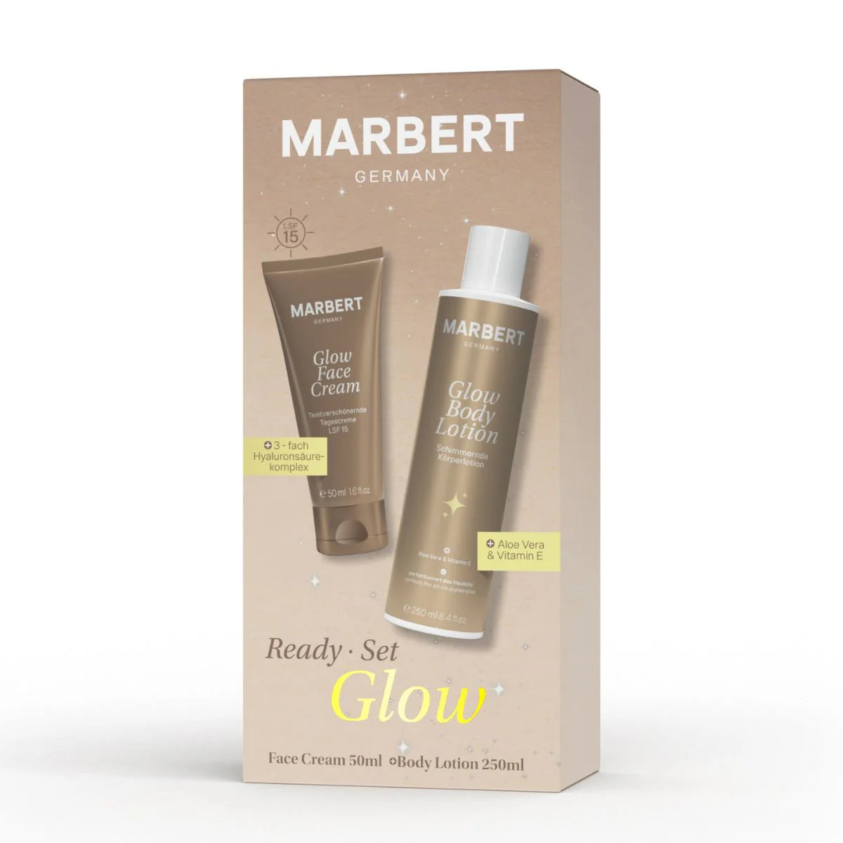 Marbert Glow Set Glow Bodylotion + Glow Face Cream