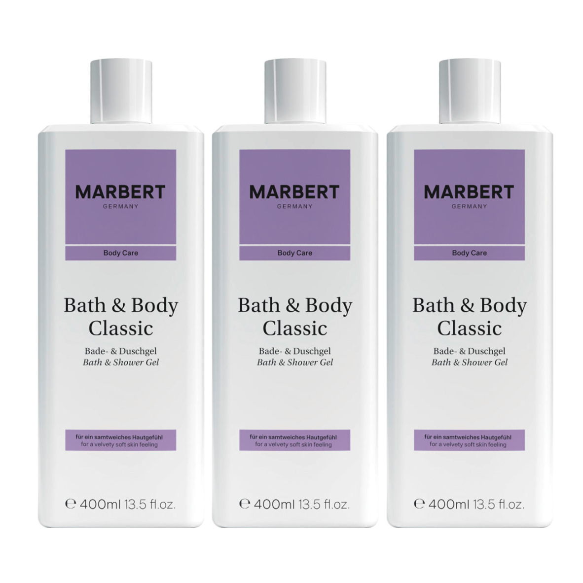 BUNDEL 3 STUKS BATH & BODY CLASSIC SHOWER GEL 400 ML